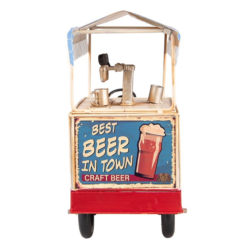 Clayre & Eef Miniatura decorativa 30x12x24 cm Blu Beige Ferro Best Beer in Town