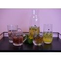 Clayre & Eef Waterglas  300 ml Glas Bloemen