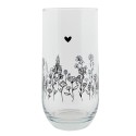 Clayre & Eef Water Glass 280 ml Glass Flowers