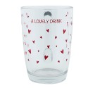 Clayre & Eef Tea Glass 300 ml Glass Hearts A lovely drink