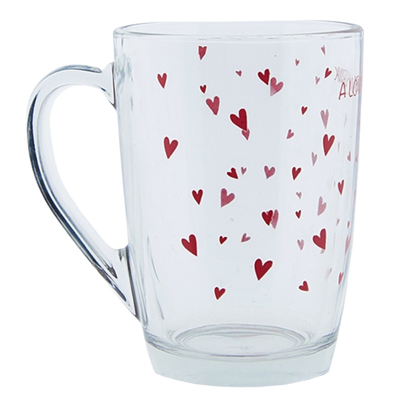 Clayre & Eef Tea Glass 300 ml Glass Hearts A lovely drink