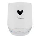 Clayre & Eef Bicchiere d'acqua 300 ml Vetro Coure Love