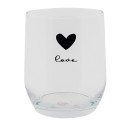 Clayre & Eef Verre d'eau 300 ml Verre Coeur Love