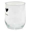 Clayre & Eef Wasserglas 300 ml Glas Herz Love