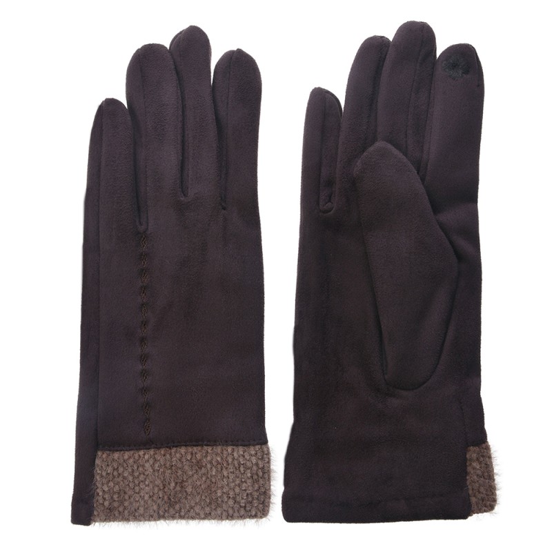 Juleeze Winterhandschuhe 8x24 cm Braun Polyester