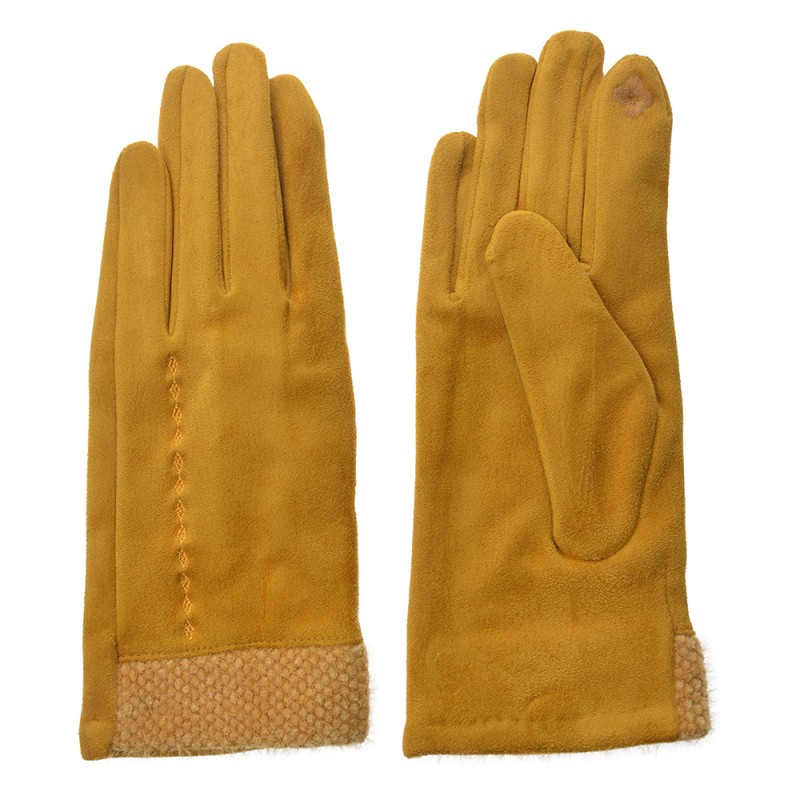 Juleeze Winter Gloves 8x24 cm Yellow Polyester