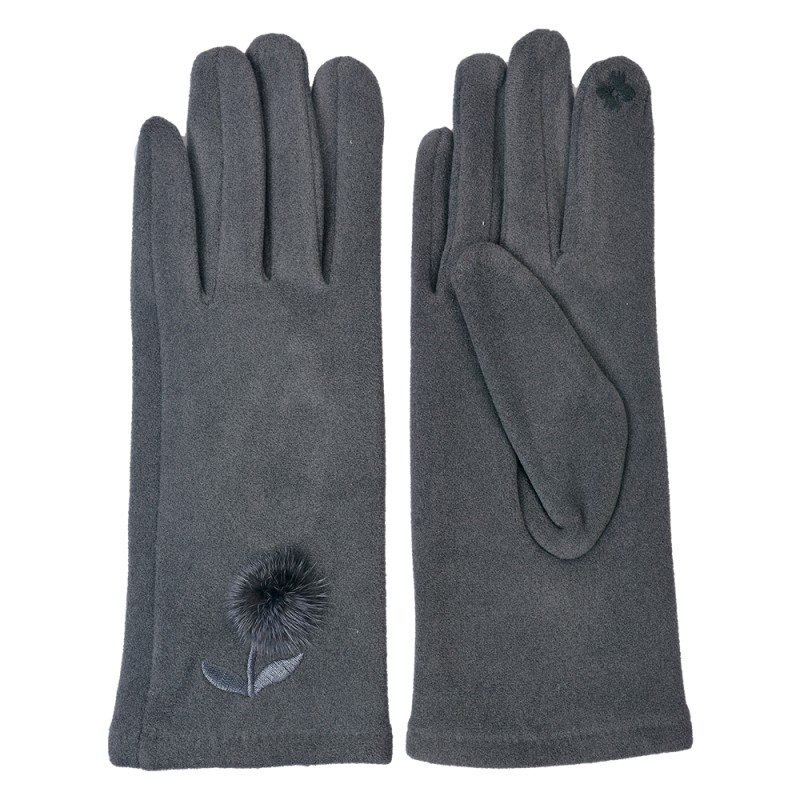 Juleeze Winter Gloves 8x24 cm Grey Polyester