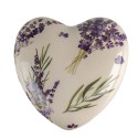 Clayre & Eef Decoration 11x11x4 cm Purple Green Ceramic Lavender