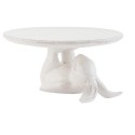 2Clayre & Eef Cake stand Ø 17x8 cm White Ceramic Round