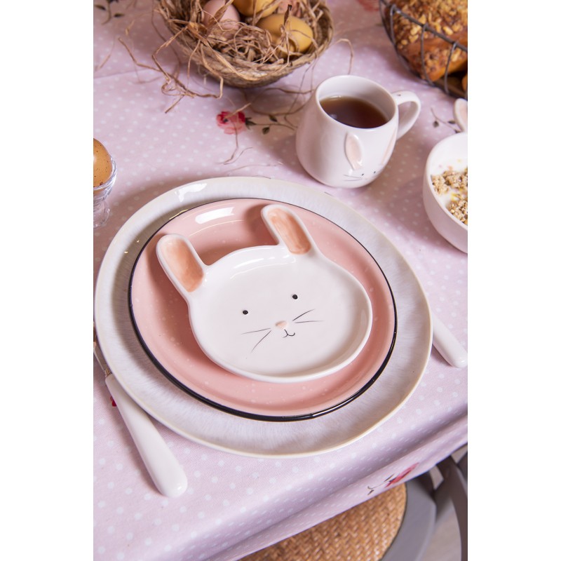 Clayre & Eef Mug 200 ml Beige Ceramic Round Rabbit