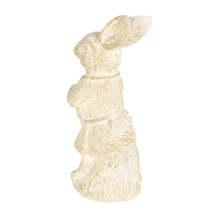Clayre & Eef Figur Kaninchen 11 cm Weiß Polyresin