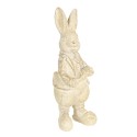 Clayre & Eef Figur Kaninchen 13 cm Weiß Polyresin