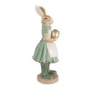 Clayre & Eef Figurine Rabbit 17x15x40 cm Green Polyresin