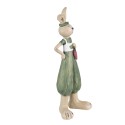 Clayre & Eef Figur Kaninchen 11x10x33 cm Grün Polyresin