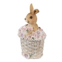 Clayre & Eef Figur Kaninchen 11 cm Braun Rosa Polyresin