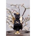 Clayre & Eef Figurine Pig 18 cm Black Gold colored Polyresin