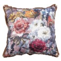Clayre & Eef Sierkussen  45x45 cm Roze Wit Synthetisch Vierkant Bloemen