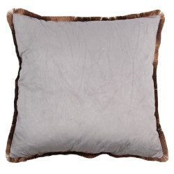 Clayre & Eef Decorative Cushion 45x45 cm Pink White Synthetic Square Flowers