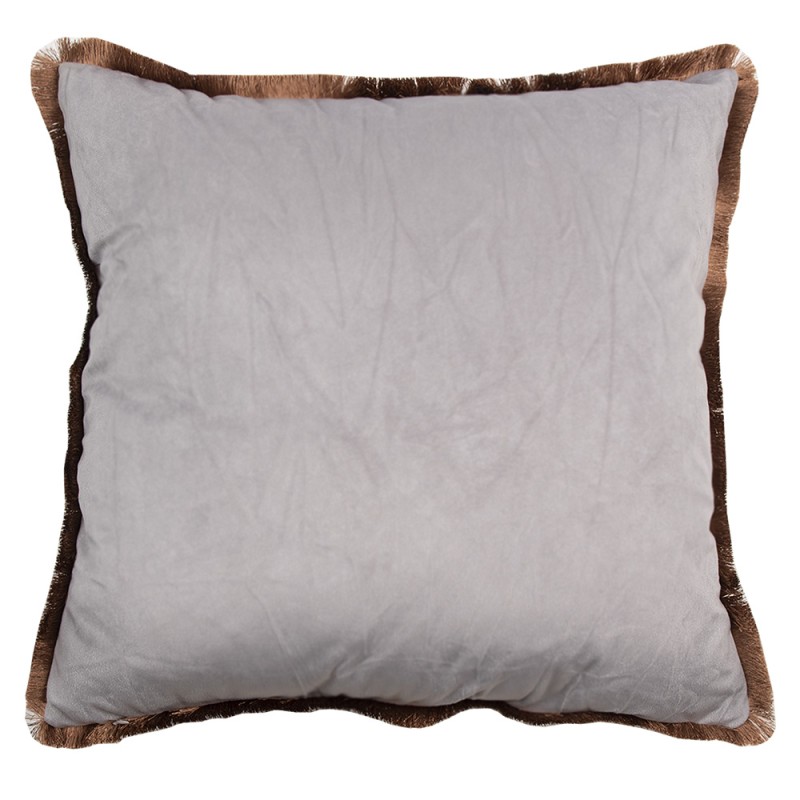 Clayre & Eef Coussin décoratif 45x45 cm Rose Blanc Synthétique Carré Fleurs