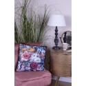 Clayre & Eef Coussin décoratif 45x45 cm Rose Blanc Synthétique Carré Fleurs