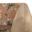 Clayre & Eef Fauteuil avec accoudoir 75x71x71 cm Jaune Vert Bois Textile