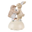 Clayre & Eef Figurine Animals 13 cm Beige Brown Polyresin Happy Easter