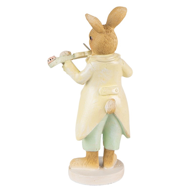 Clayre & Eef Figur Kaninchen 16 cm Gelb Grün Polyresin
