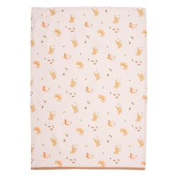 Clayre & Eef Asciugamani da cucina 50x70 cm Beige Cotone Rettangolo Croissant e Caffè