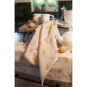 Clayre & Eef Asciugamani da cucina 50x70 cm Beige Cotone Rettangolo Croissant e Caffè