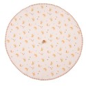 Clayre & Eef Theedoek  Ø 80 cm Beige Katoen Rond Croissant en koffie