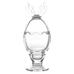 Clayre & Eef Glass Jar Ø 8x21 cm Transparent Glass