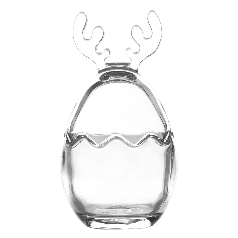 Clayre & Eef Glass Jar Ø 8x15 cm Transparent Glass Round