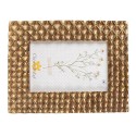 Clayre & Eef Photo Frame 10x15 cm Gold colored Plastic Honeycomb