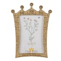 Clayre & Eef Photo Frame Crown 10x15 cm Gold colored Plastic