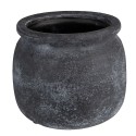 Clayre & Eef Pot de fleurs Ø 15x13 cm Gris Céramique Rond