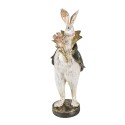 Clayre & Eef Figur Kaninchen 10x10x29 cm Beige Grün Polyresin