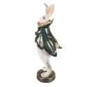 Clayre & Eef Figurine Rabbit 10x10x29 cm Beige Green Polyresin