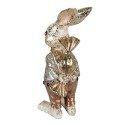 Clayre & Eef Figur Kaninchen 6x7x14 cm Beige Goldfarbig Polyresin