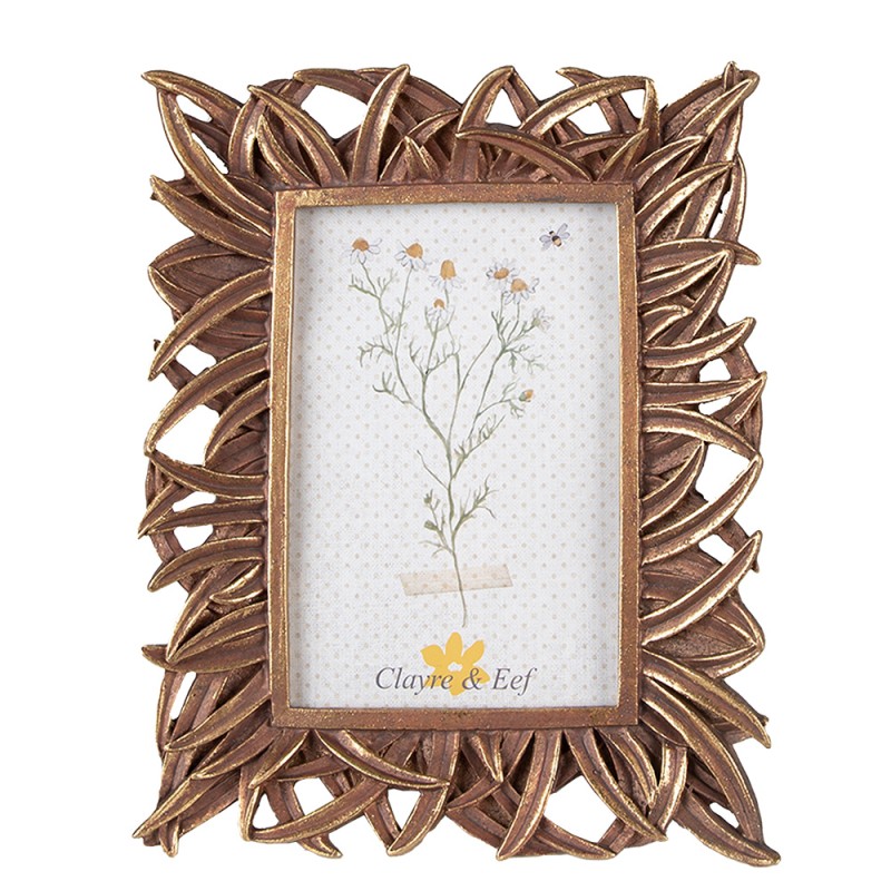 Clayre & Eef Photo Frame 10x15 cm Gold colored Plastic