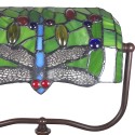 2LumiLamp Table Lamp Tiffany 25x25x42 cm  Green Red Polyresin Glass