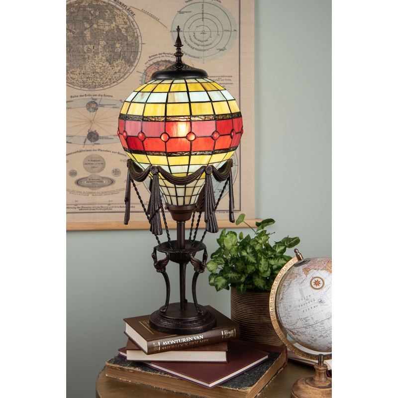 LumiLamp Lampe de table Tiffany 31x31x71 cm Orange Verre