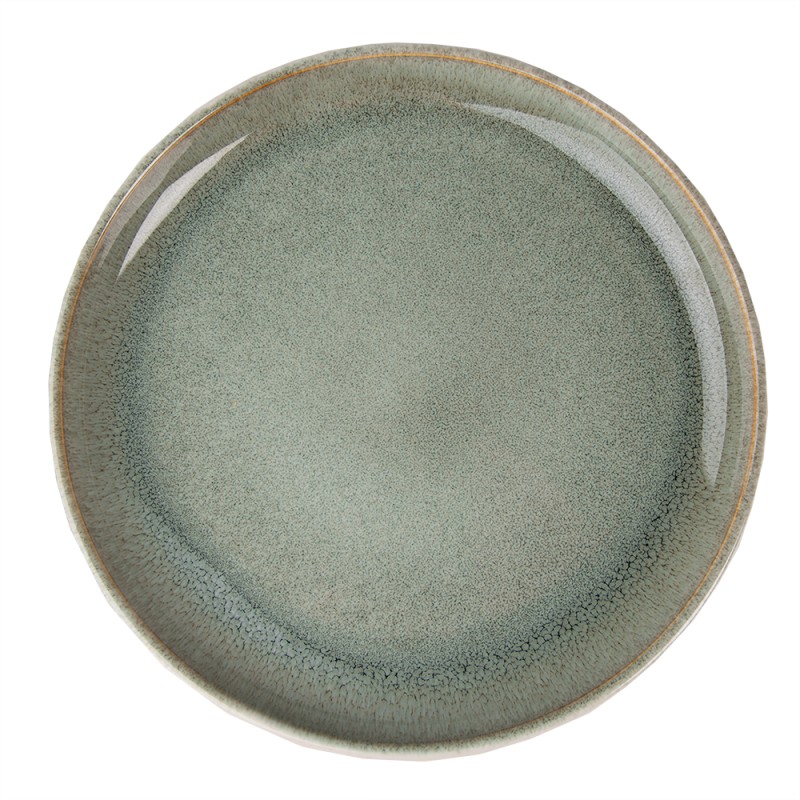 Clayre & Eef Piatto per la colazione Ø 21 cm Verde Ceramica