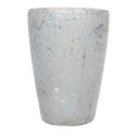 Clayre & Eef Teelichthalter Ø 9x13 cm Weiß Glas Rund
