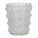 Clayre & Eef Tealight Holder Ø 8x8 cm White Glass Round
