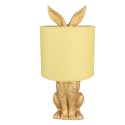 Clayre & Eef Table Lamp Rabbit Ø 20x43 cm Gold colored Plastic