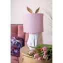 Clayre & Eef Table Lamp Rabbit Ø 20x43 cm White Pink Plastic