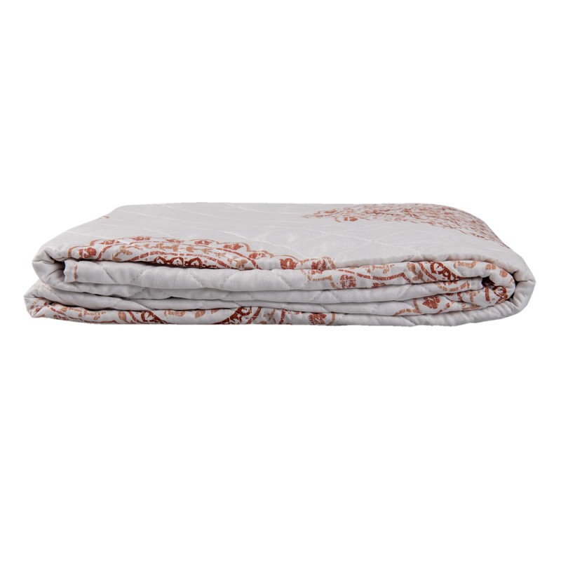 Clayre & Eef Copripiumini 1-persoons Bianco Rosa  Cotone Poliestere Rettangolo