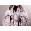 Clayre & Eef Copripiumini 1-persoons Bianco Rosa  Cotone Poliestere Rettangolo