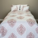 Clayre & Eef Bedspread 2-persoons White Red Polyester Rectangle