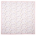 Clayre & Eef Tablecloth 100x100 cm Beige Pink Cotton Square Butterflies